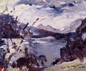 Walchensee umgeben von Bergen, 1925
